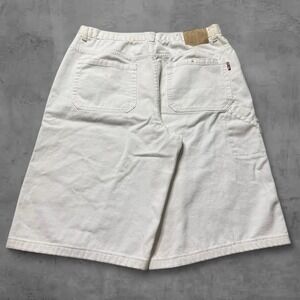Vintage Y2k Grunge White Streetwear Baggy Jorts Size 36